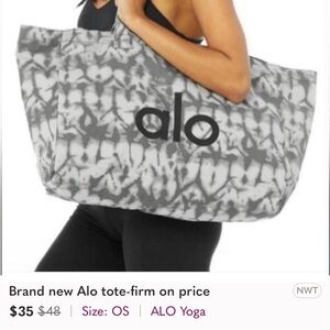 ALO Yoga Gray Tote Bag- firm on price!